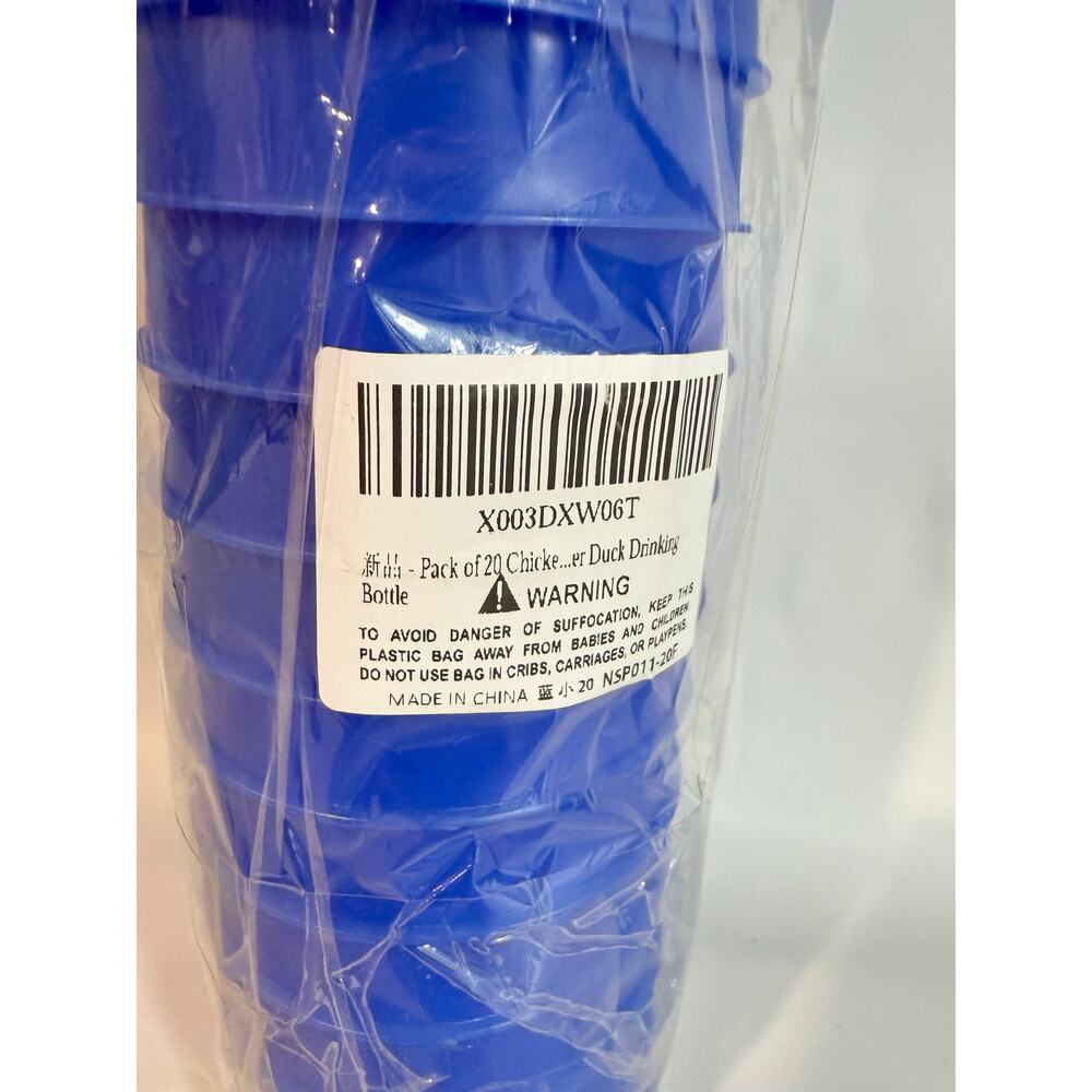 20 Pack Chicken Feeder Water Cups 8oz Clip-On Cage Bowls Coop Rabbit Duck